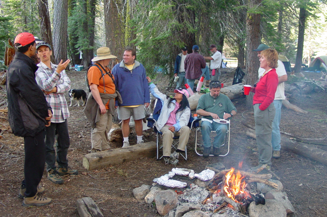 Watching the smoke rise from the campfire, 2005