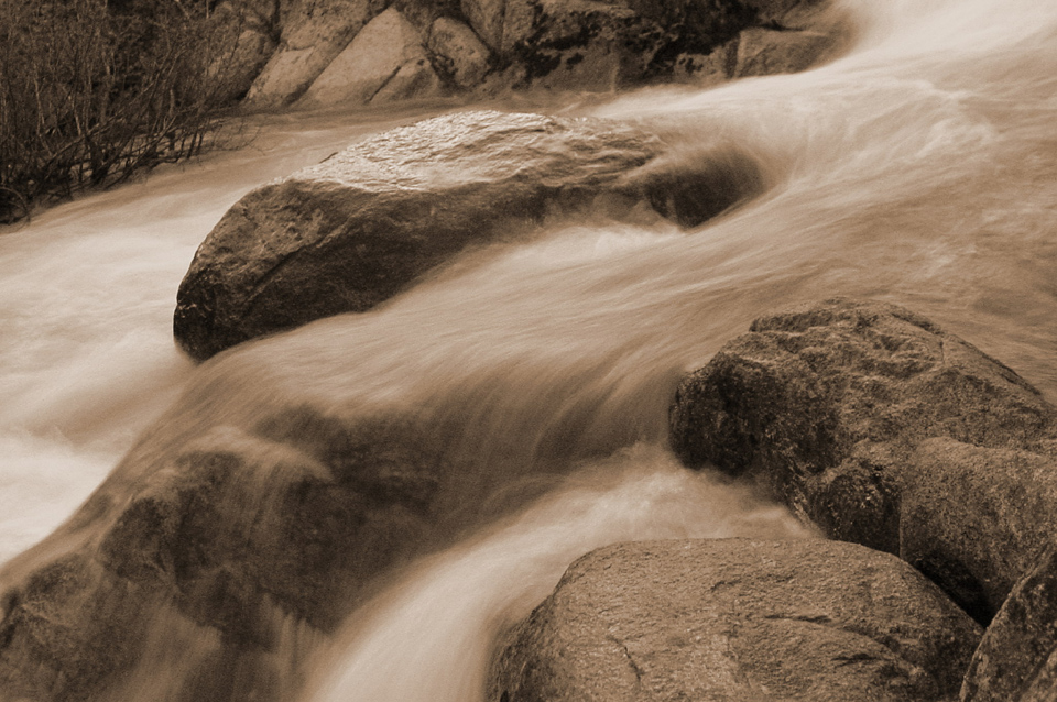Water flowing over granite, 2005