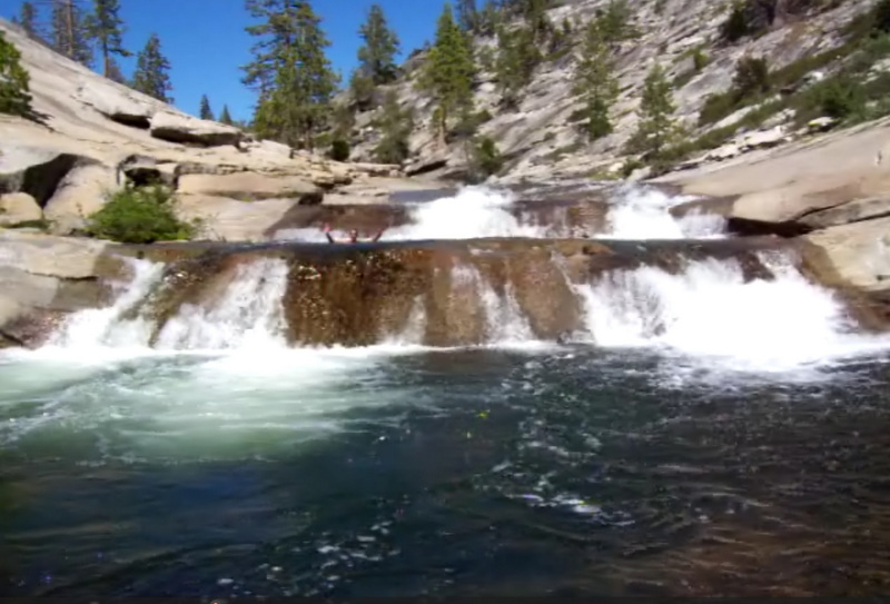 George swimming the granite rapids, 2006